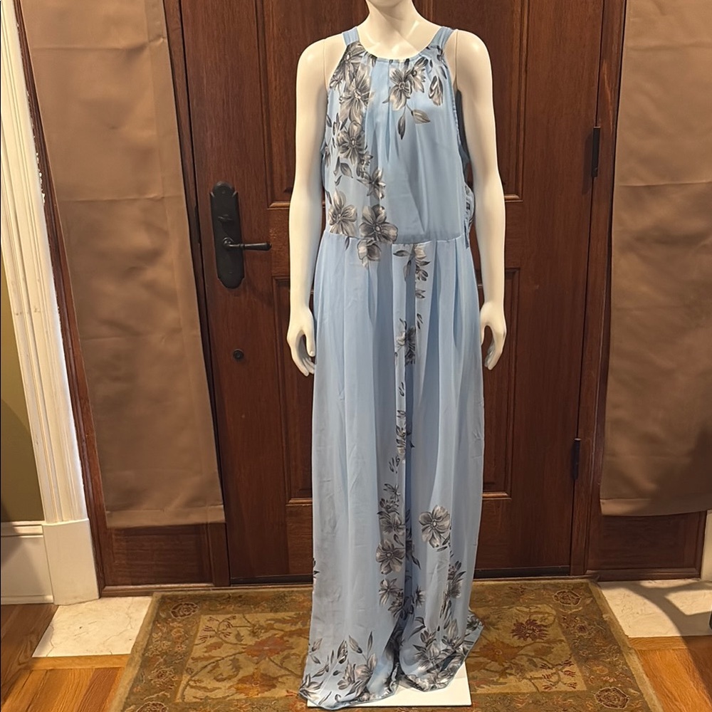 Floral Blue Maxi Dress